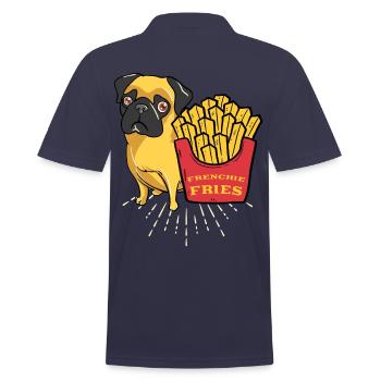 Pommes Frites Fritten Mops Boxer - Polo Homme - bleu marine - Dos - Kai (181cm)