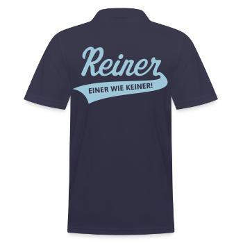 Reiner – Einer Wie Keiner! (Vorname / Name) - Männer Poloshirt - Navy - Hinten - Kai (181cm)