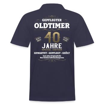 40. Geburtstag Mann Oldtimer Jahrgang 1983 - Männer Poloshirt - Navy - Hinten - Kai (181cm)