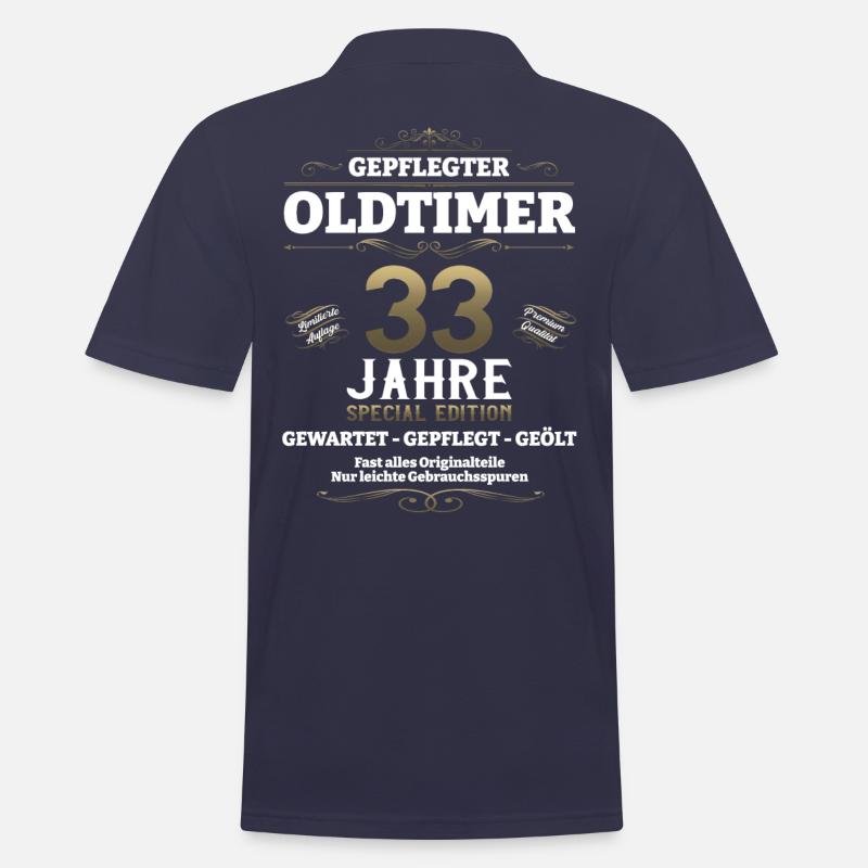 33. Geburtstag Mann Oldtimer Jahrgang 1990 - Männer Poloshirt - Navy