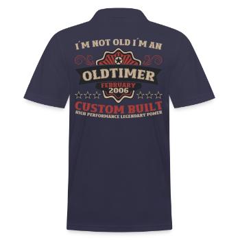 18. Geburtstag Oldtimer Februar Jahrgang 2006 - Männer Poloshirt - Navy - Hinten - Kai (181cm)