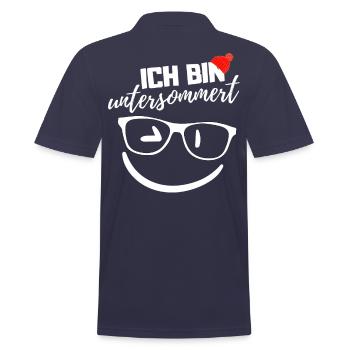Ich bin untersommert - Männer Poloshirt - Navy - Hinten - Kai (181cm)