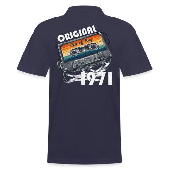 Cassette Mai 1971 Millésime 1971 Anniversaire 1971 - Polo Homme - bleu marine - Dos - Kai (181cm)