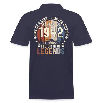 Légendaire depuis 1942 80ème cadeau d’anniversaire Génial - Polo Homme - bleu marine - Dos - Kai (181cm)