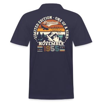 Original novembre 1955 67e anniversaire cadeau - Polo Homme - bleu marine - Dos - Kai (181cm)