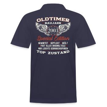 20. Geburtstag Oldtimer Jahrgang 2003 Geschenk - Männer Poloshirt - Navy - Hinten - Kai (181cm)
