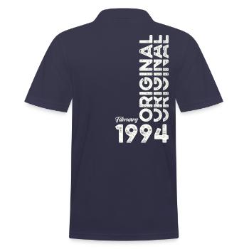 30. Geburtstag Original Februar Jahrgang 1994 - Männer Poloshirt - Navy - Hinten - Kai (181cm)
