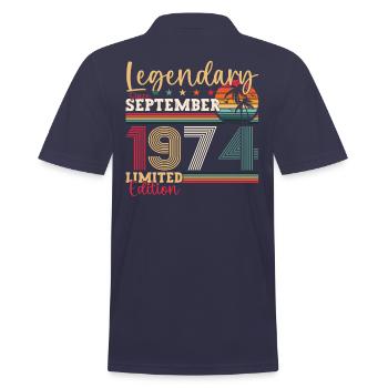 Légendaire cadeau d’anniversaire de septembre 1974 - Polo Homme - bleu marine - Dos - Kai (181cm)