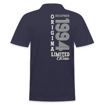 Original December 1994 28th birthday gift - Men's Polo Shirt - navy - Back - Kai (181cm)