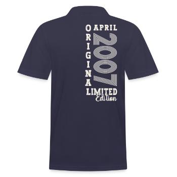 16th birthday man April Born 2007 Original - Men's Polo Shirt - navy - Back - Kai (181cm)