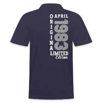 40e anniversaire homme avril né 1983 original - Polo Homme - bleu marine - Dos - Kai (181cm)