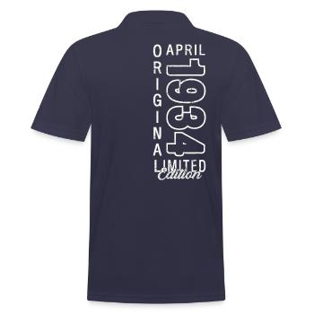 90e anniversaire mari Original avril Vintage 1934 - Polo Homme - bleu marine - Dos - Kai (181cm)