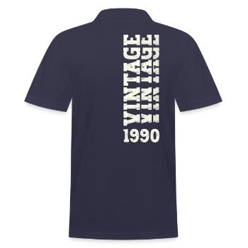 33. Geburtstag Mann Jahrgang 1990 Vintage - Männer Poloshirt - Navy - Hinten - Kai (181cm)