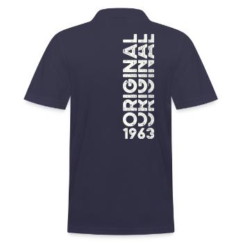 60th Birthday Man Woman Original Vintage 1963 - Men's Polo Shirt - navy - Back - Kai (181cm)
