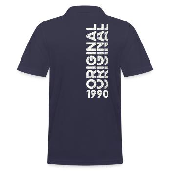 33rd Birthday Man Woman Original Vintage 1990 - Men's Polo Shirt - navy - Back - Kai (181cm)