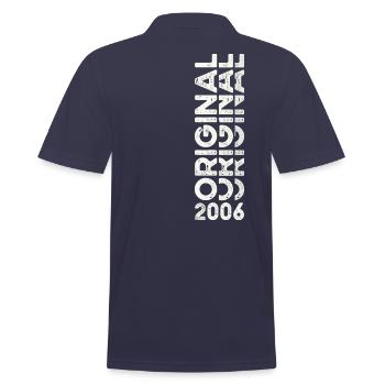 17th Birthday Man Woman Original Vintage 2006 - Men's Polo Shirt - navy - Back - Kai (181cm)
