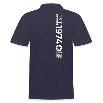 49. Geburtstag Mann Original Juni Jahrgang 1974 - Männer Poloshirt - Navy - Hinten - Kai (181cm)