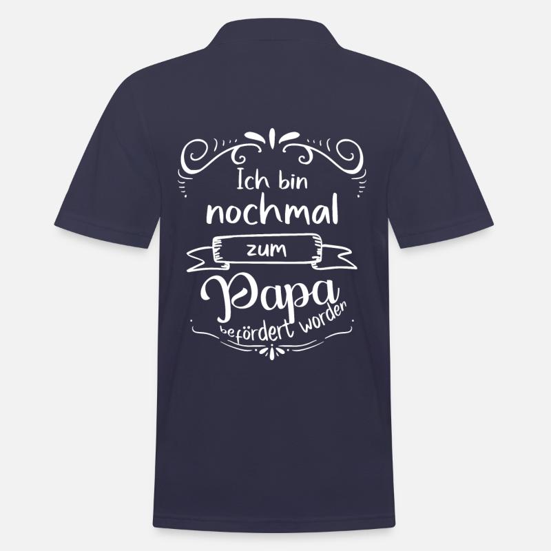 Papa Beförderung - Werdender Vater Geschenkidee - Männer Poloshirt - Navy