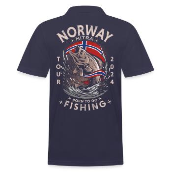 PÊCHE EN NORVÈGE - Hitra - 2024 - Polo Homme - bleu marine - Dos - Kai (181cm)