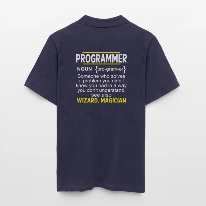 Funny Developer Coder IT Programmer Gift Men's Polo Shirt