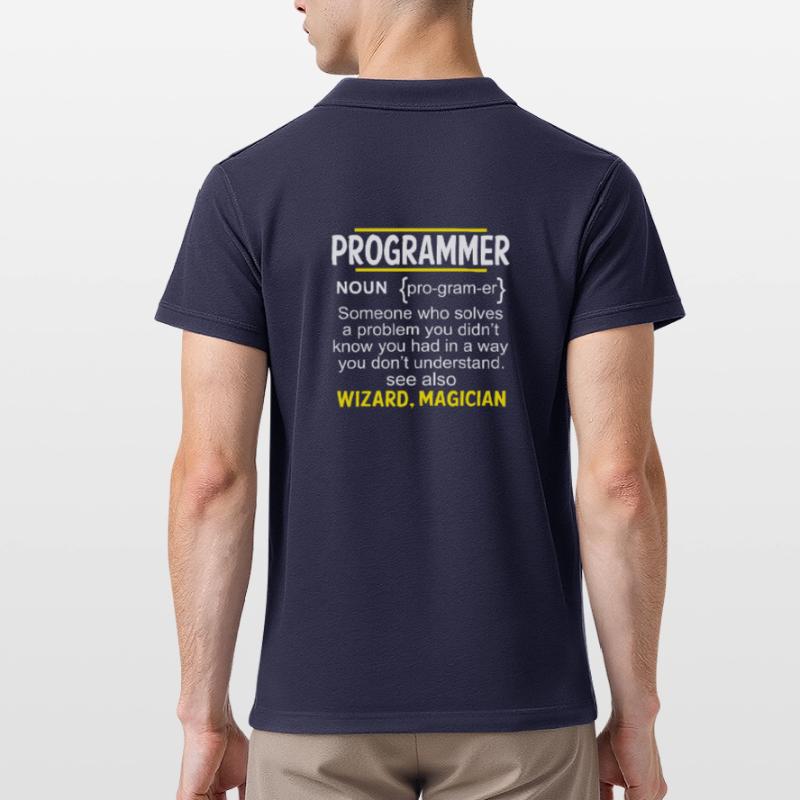 Programmierer Lustig Informatiker Coder Geschenk Männer Poloshirt