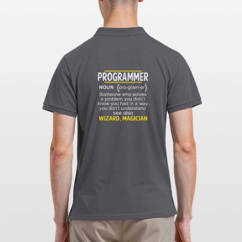 Funny Developer Coder IT Programmer Gift Men's Polo Shirt