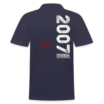 18. Geburtstag Geschenk Mann Original Juni 2007 - Männer Poloshirt - Navy - Hinten - Kai (181cm)