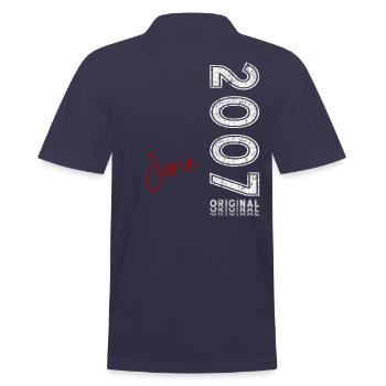 18. Geburtstag Geschenk Mann Original Juni 2007 - Männer Poloshirt - Navy - Hinten - Kai (181cm)