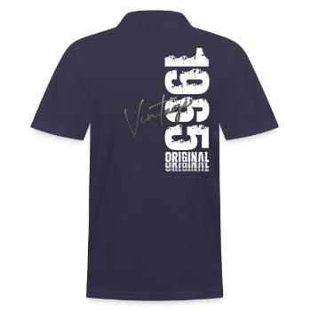 60th Birthday Original Vintage 1965 - Men's Polo Shirt - navy - Back - Kai (181cm)