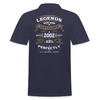 21ème anniversaire Légendaire Septembre Millésime 2002 - Polo Homme - bleu marine - Dos - Kai (181cm)