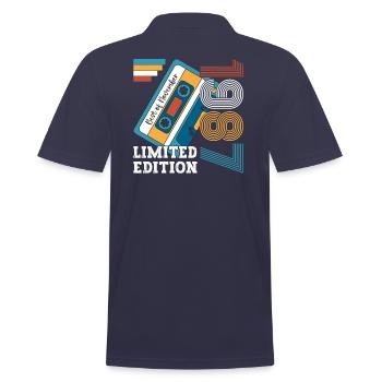 36e anniversaire novembre Vintage 1987 cassette - Polo Homme - bleu marine - Dos - Kai (181cm)