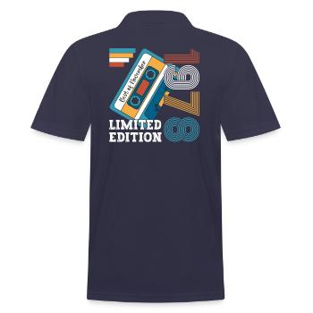 45. Geburtstag November Jahrgang 1978 Kassette - Männer Poloshirt - Navy - Hinten - Kai (181cm)