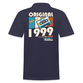 24e anniversaire novembre Vintage 1999 cassette - Polo Homme - bleu marine - Dos - Kai (181cm)