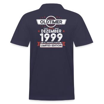 24th Birthday Classic Car December Vintage 1999 - Men's Polo Shirt - navy - Back - Kai (181cm)