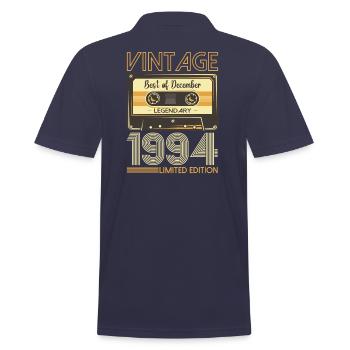 Cassette 29e anniversaire décembre Vintage 1994 - Polo Homme - bleu marine - Dos - Kai (181cm)
