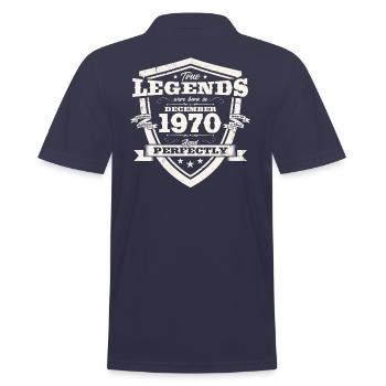 Décembre Vintage 1970 53ème Anniversaire Vintage - Polo Homme - bleu marine - Dos - Kai (181cm)