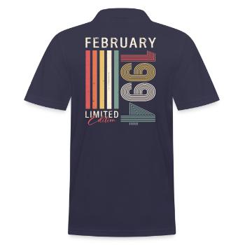 30. Geburtstag Original Februar Jahrgang 1994 - Männer Poloshirt - Navy - Hinten - Kai (181cm)