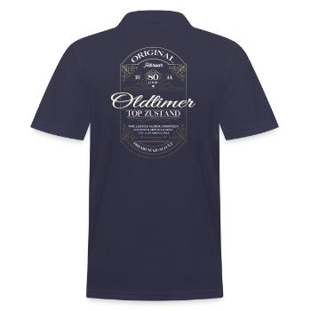 80e anniversaire mari Vintage février Vintage 1944 - Polo Homme - bleu marine - Dos - Kai (181cm)