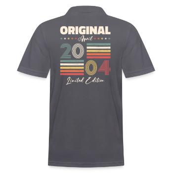 20e anniversaire Original Avril Année 2004 - Polo Homme - charbon - Dos - Nico (186cm)