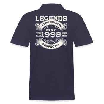 Anniversaire 1999 Mai 1999 Millésime 1999 Légende 99 - Polo Homme - bleu marine - Dos - Kai (181cm)