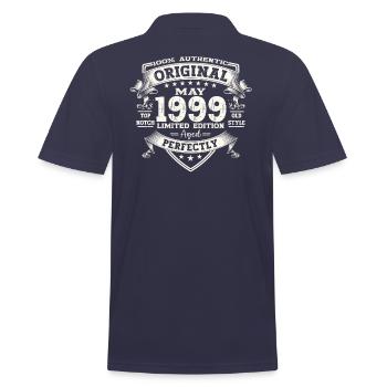Anniversaire 1999 Mai 1999 Millésime 1999 Légende 99 - Polo Homme - bleu marine - Dos - Kai (181cm)