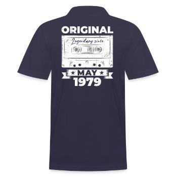 Mai 1979 Jahrgang 1979 Geburtstag 1979 Legende 79 - Männer Poloshirt - Navy - Hinten - Kai (181cm)