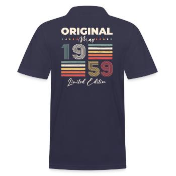 Geburtstag 1959 Mai 1959 Jahrgang 1959 Legende 59 - Männer Poloshirt - Navy - Hinten - Kai (181cm)