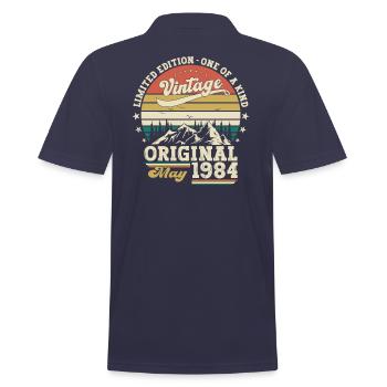 Geburtstag 1984 Mai 1984 Vintage 1984 Legende 84 - Männer Poloshirt - Navy - Hinten - Kai (181cm)