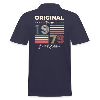Geburtstag 1979 Mai 1979 Jahrgang 1979 Legende 79 - Männer Poloshirt - Navy - Hinten - Kai (181cm)