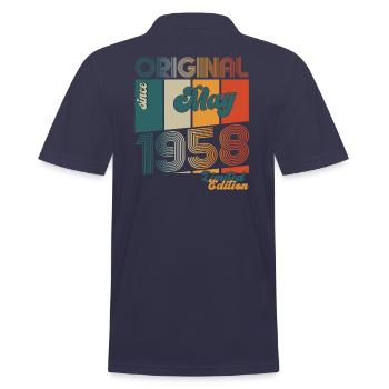Original Mai 1958 Millésime 1958 Anniversaire 1958 - Polo Homme - bleu marine - Dos - Kai (181cm)