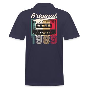 Best of May 1989 Vintage 1989 Birthday 1989 - Men's Polo Shirt - navy - Back - Kai (181cm)