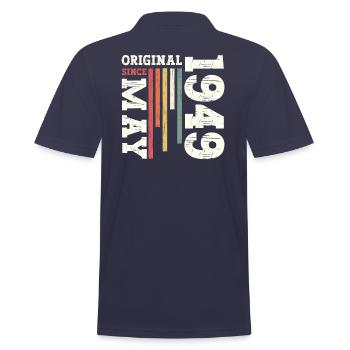 Original Mai 1949 Jahrgang 1949 Geburtstag 1949 - Männer Poloshirt - Navy - Hinten - Kai (181cm)