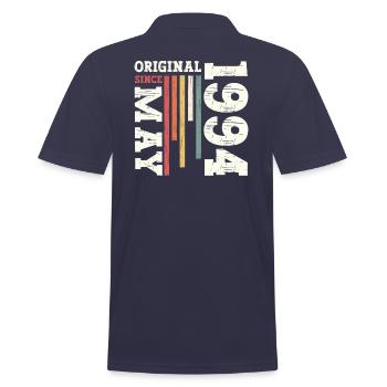 Original May 1994 Vintage 1994 Birthday 1994 - Men's Polo Shirt - navy - Back - Kai (181cm)
