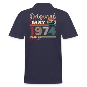 Original Mai 1974 Millésime 1974 Anniversaire 1974 - Polo Homme - bleu marine - Dos - Kai (181cm)